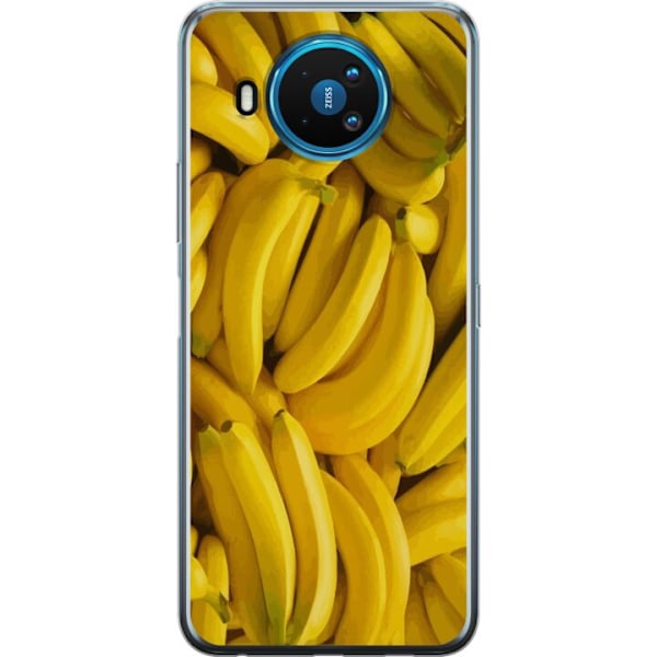 Nokia 8.3 5G Genomskinligt Skal Banana Pattern – lekfullt m