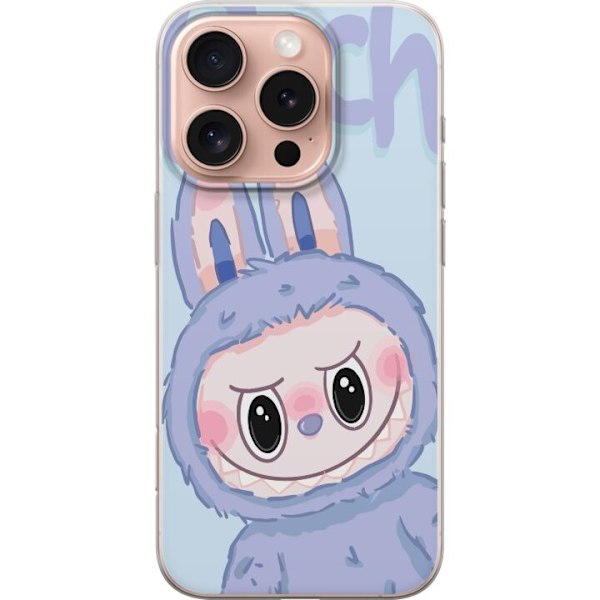 Apple iPhone 16 Pro Läpinäkyvä kuori Sininen Jänis Labubu