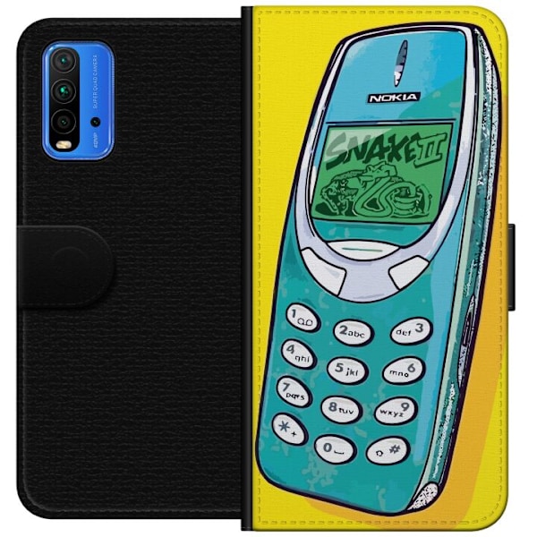 Xiaomi Redmi Note 9 4G Lommeboketui Nokia 3310, Snake 2, behol