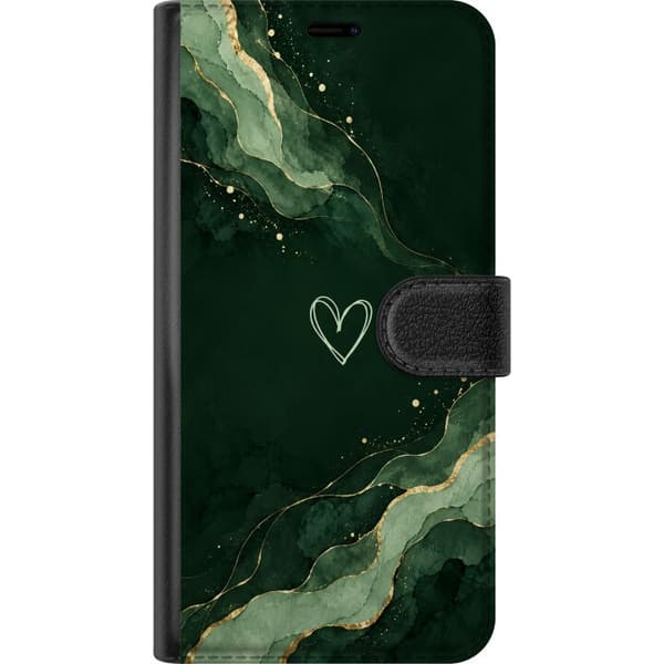 Kompatibel Tegnebogsetui til Apple iPhone 12 Pro Max Skovhjerte grøn