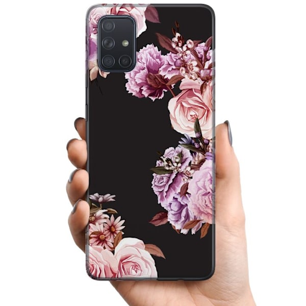 Samsung Galaxy A71 TPU Mobilskal Blommor
