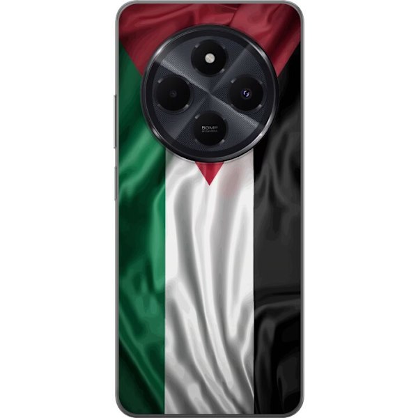 Xiaomi Redmi A4 Genomskinligt Skal Palestinaflaggan – ikoniskt frihetsmotiv i rött, svart, vitt och grönt