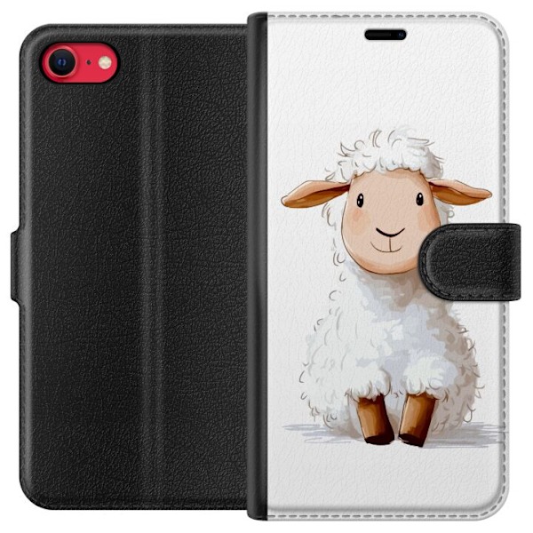Apple iPhone 8 Plånboksfodral Sött Lamm – tecknad stil för barn & babyprodukter