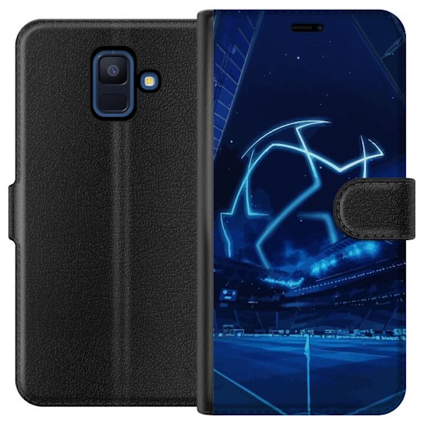 Samsung Galaxy A6 (2018) Lompakkokotelo Sininen Jalkapallo