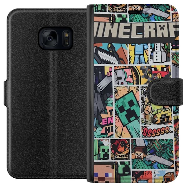 Samsung Galaxy S7 Lompakkokotelo Minecraft Taide
