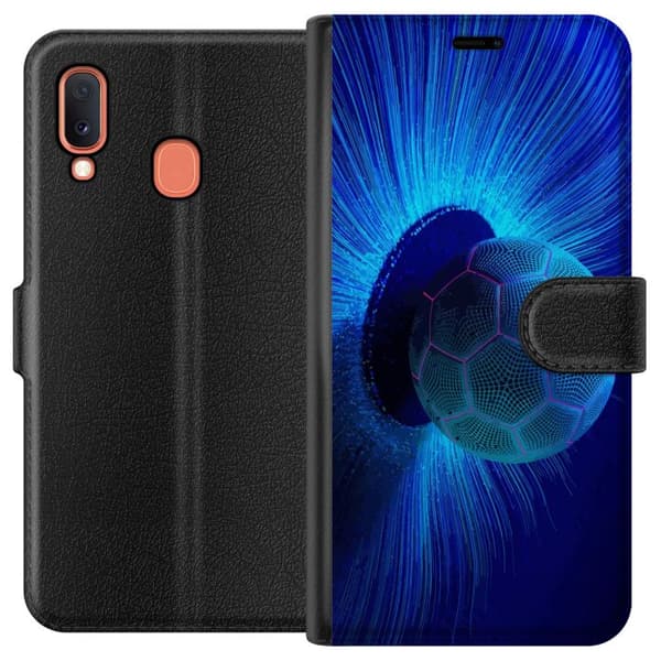 Kompatibelt Plånboksfodral till Samsung Galaxy A20e Fotboll