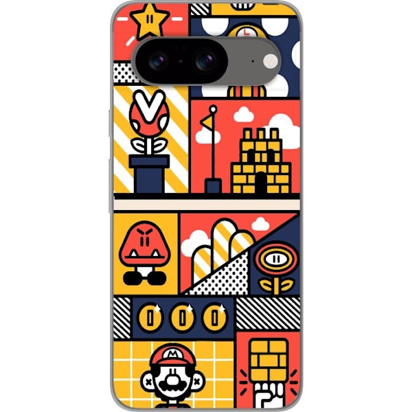 Google Pixel 8 Läpinäkyvä kuori Super Mario