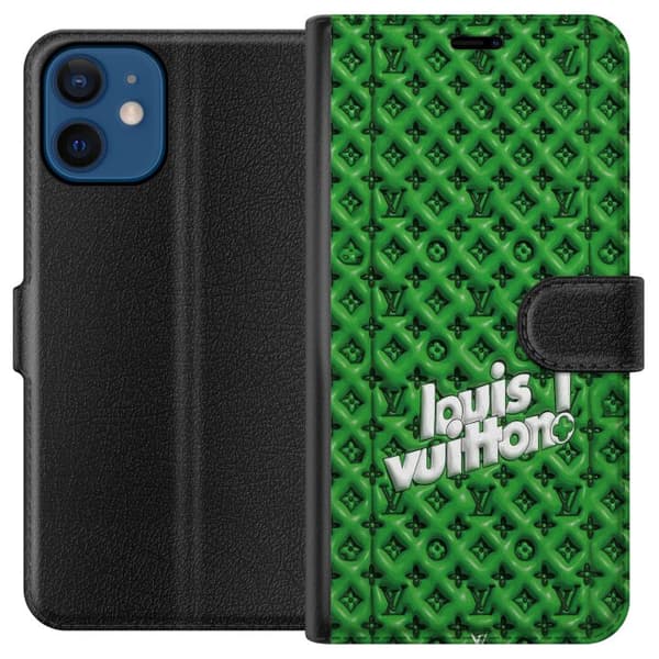 Yhteensopiva Lompakkokotelo Apple iPhone 12 Innoitettu vihreä monogrammi logolla vihreä