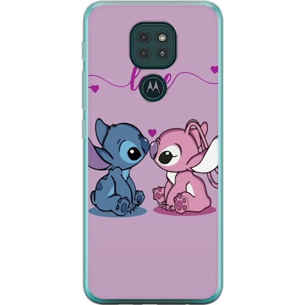 Motorola Moto G9 Play Genomskinligt Skal Lilo & Stitch – Ang