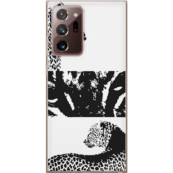 Samsung Galaxy Note20 Ultra Läpinäkyvä kuori Leopard Faces