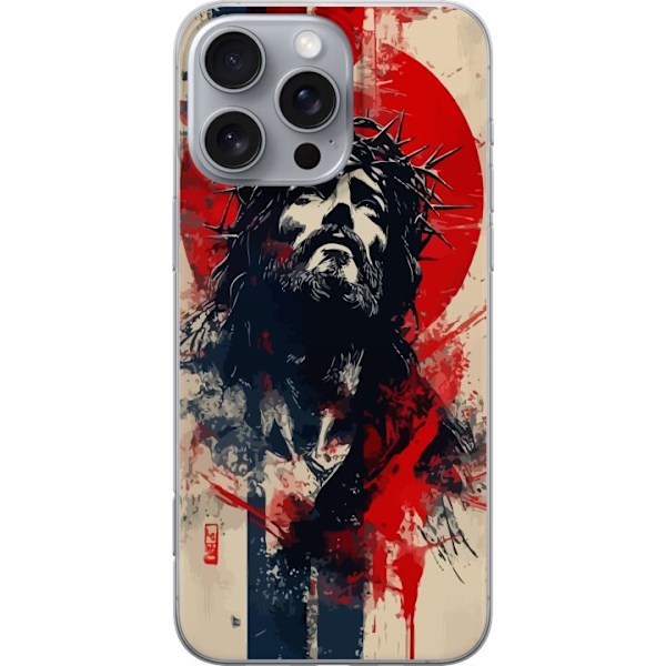 Apple iPhone 16 Pro Max Genomskinligt Skal Jesus med kors –