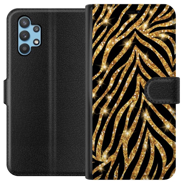 Samsung Galaxy A32 5G Lompakkokotelo Kulta & Kiiltää