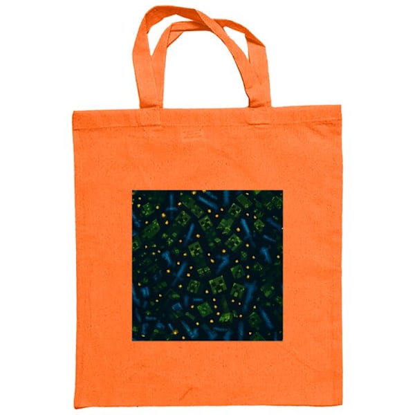 Mulepose | Holdbar Indkøbstaske i Stof Minecraft Dungeons Mob Orange one size
