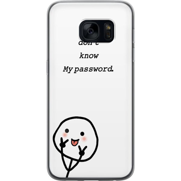 Samsung Galaxy S7 Genomskinligt Skal You Don’t Know My Password – edgy textmotiv med attityd