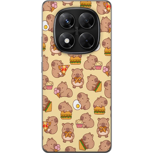 Xiaomi Redmi Note 14 Pro Läpinäkyvä kuori Kawaii capybara puhelinkotelo useilla söpöillä hahmoilla