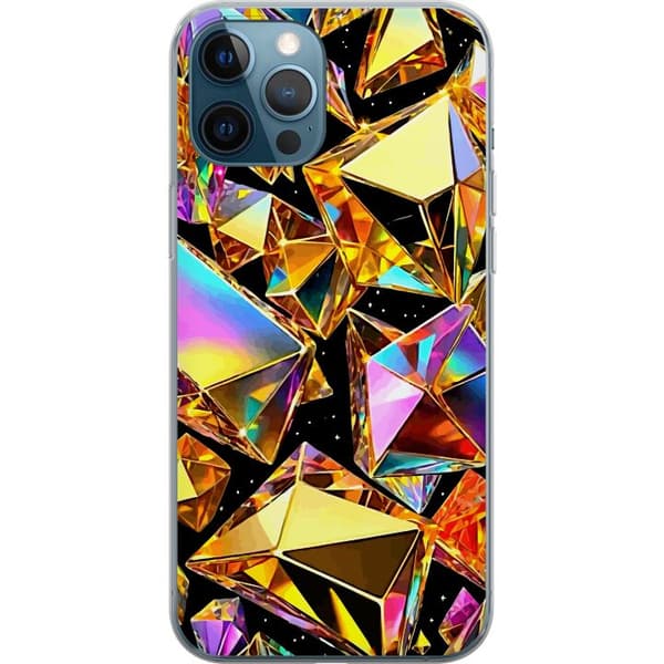 Kompatibelt Mobilskal till Apple iPhone 12 Pro 3D Guld