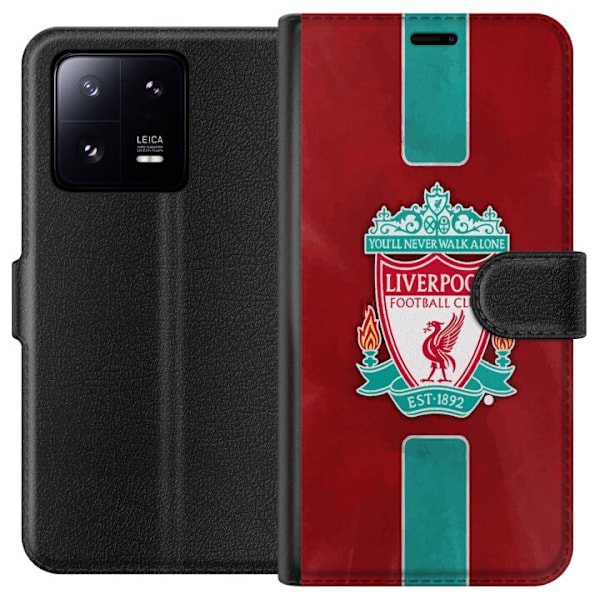 Xiaomi 13 Pro Plånboksfodral Liverpool FC – Klassisk Fotbollsstolthet i Rött
