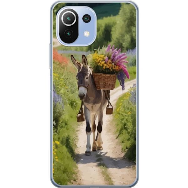 Xiaomi Mi 11 Lite Genomskinligt Skal Åsna Djurmotiv Rolig Design Naturmotiv Populär Dekor Humor Grafiskt Djurtema Exotiskt