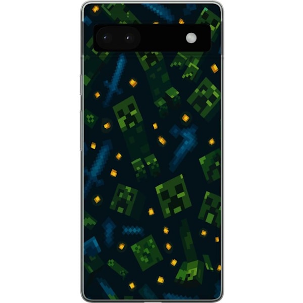 Google Pixel 6a Läpinäkyvä kuori Minecraft Dungeons Mob