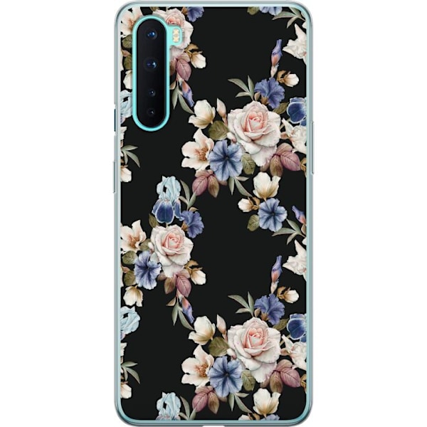 OnePlus Nord Läpinäkyvä kuori Kukat