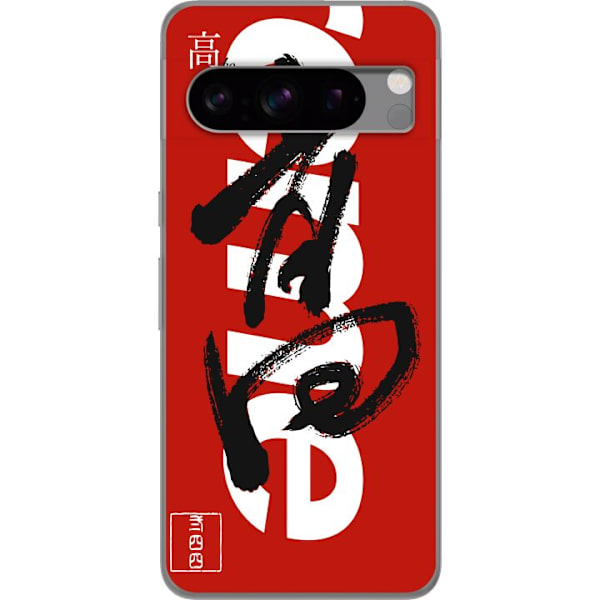 Google Pixel 8 Pro Genomskinligt Skal Supreme Röd Graffiti Streetwear Design Modeikon Trend Graffitimönster Populärt Urban Street Fashion