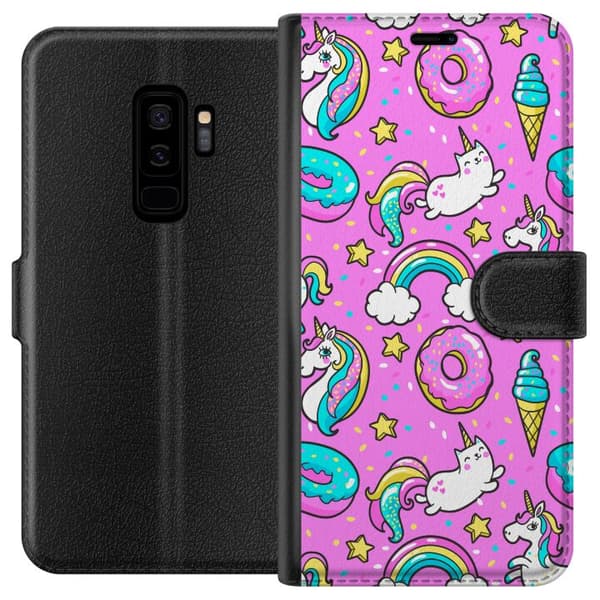 Kompatibelt Plånboksfodral till Samsung Galaxy S9+ Unicorns