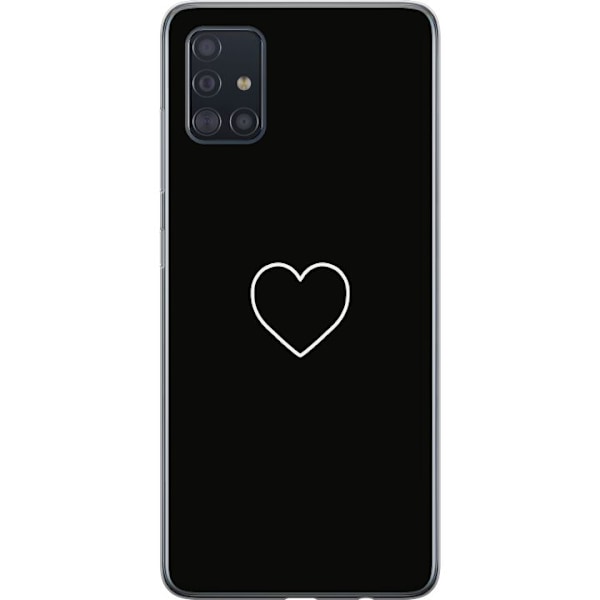 Samsung Galaxy A51 Läpinäkyvä kuori Sydän