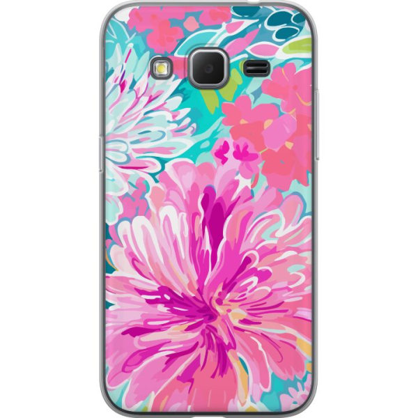 Samsung Galaxy Core Prime Gjennomsiktig deksel Blomsterfjær