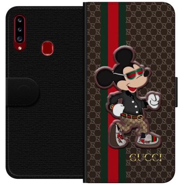 Samsung Galaxy A20s Tegnebogsetui Mickey Mouse