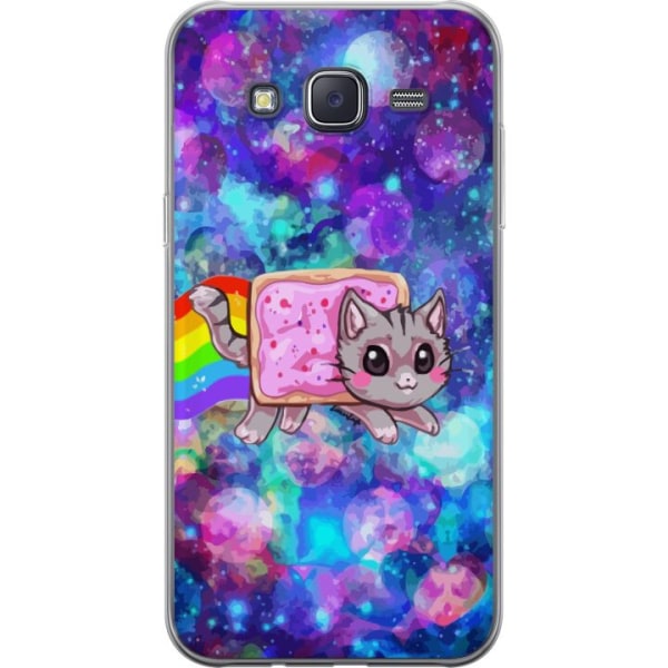 Samsung Galaxy J5 Läpinäkyvä kuori Lentävä kissa