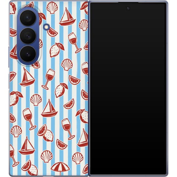 Kompatibelt Mobildeksel til Samsung Galaxy Z Fold7 Blå strandmiks blå