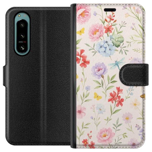 Sony Xperia 5 IV Tegnebogsetui Blomster