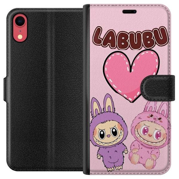 Apple iPhone XR Tegnebogsetui Labubu Pink Monster