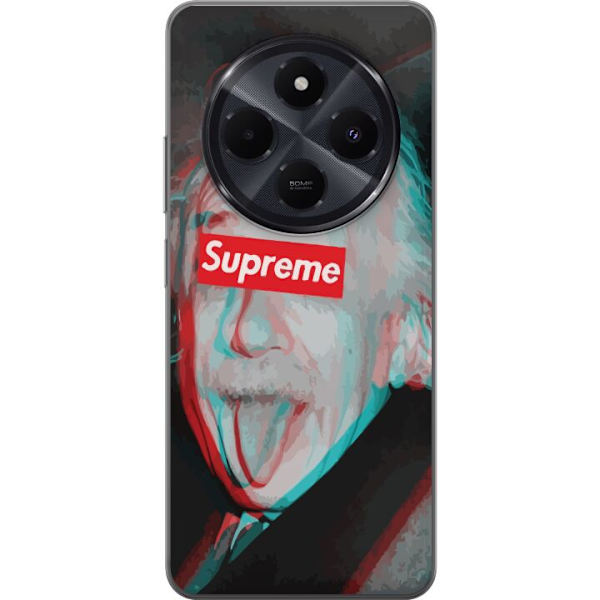 Xiaomi Redmi A4 Genomskinligt Skal Supreme Albert Einstein 3D Motiv Streetwear Design Populär Vetenskap Ikoniskt Grafiskt Urban Art