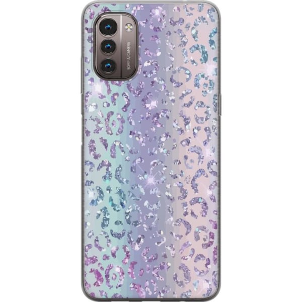 Nokia G21 Genomskinligt Skal Glitter Leopard