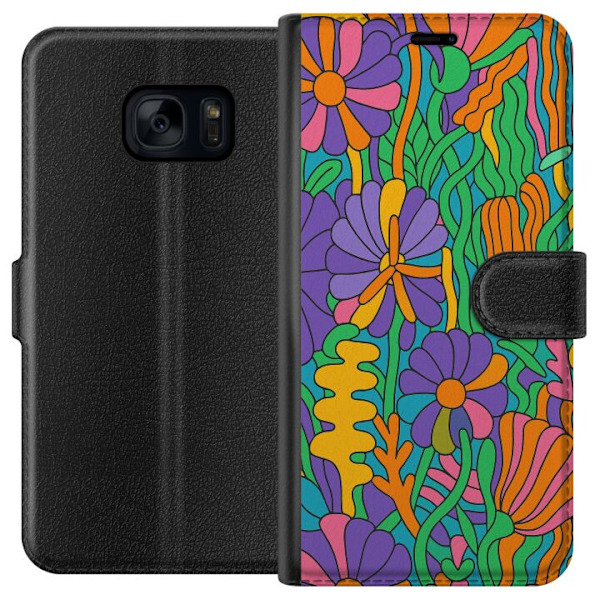 Samsung Galaxy S7 Lompakkokotelo Värien räjähdys