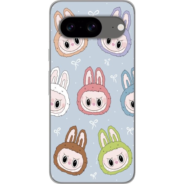 Google Pixel 8 Läpinäkyvä kuori Pastel Labubu