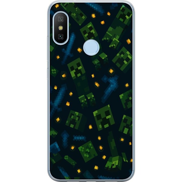Xiaomi Mi A2 Lite Läpinäkyvä kuori Minecraft Dungeons Mob