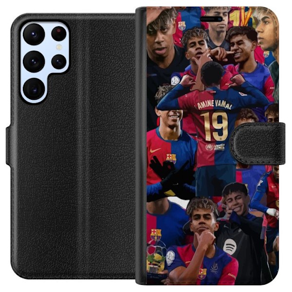 Samsung Galaxy S24 Ultra Tegnebogsetui Lamine Yamal mobilcover til fodboldfans