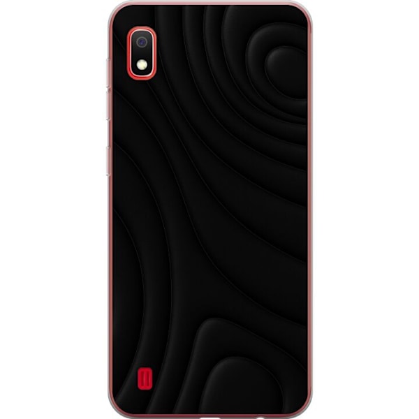 Samsung Galaxy A10 Genomskinligt Skal Black Waves