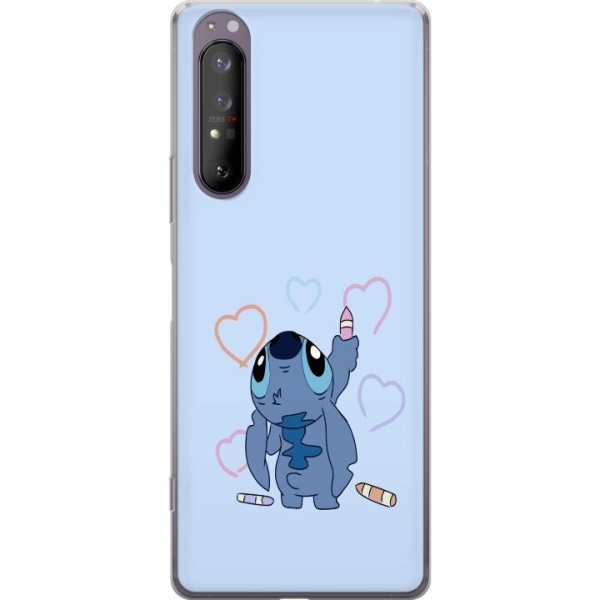 Sony Xperia 1 II Gennemsigtig cover Stitch Hjerter