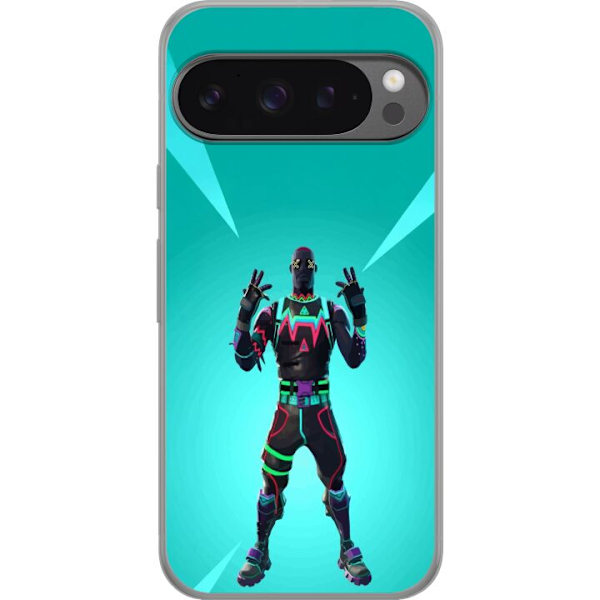 Google Pixel 9 Pro XL Läpinäkyvä kuori musta ritari fortnit
