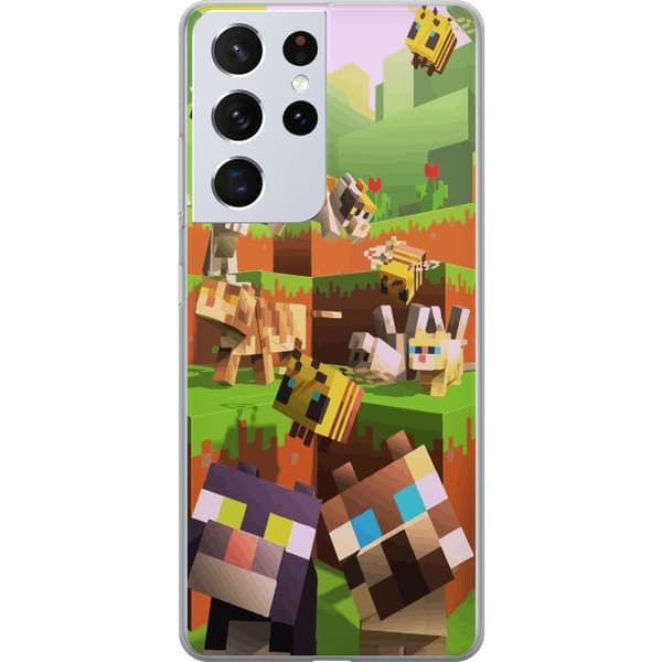 Kompatibelt Mobildeksel til Samsung Galaxy S21 Ultra 5G MineCraft