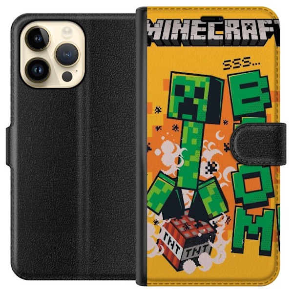 Apple iPhone 15 Pro Max Lommeboketui Minecraft Boom