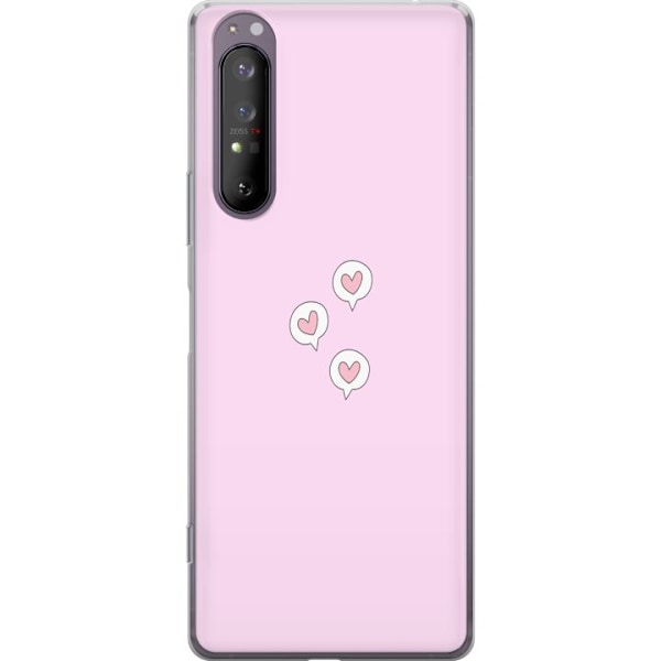 Sony Xperia 1 II Gennemsigtig cover Hjerter i bobler