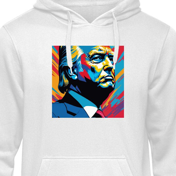 Hoodie til Voksen | Behagelig Hættetrøje Trump hvid S