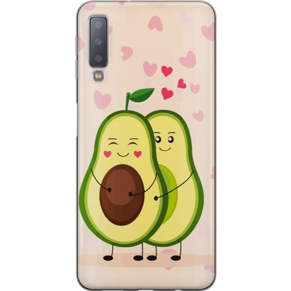 Samsung Galaxy A7 (2018) Gennemsigtig cover Avokado Kærlighed