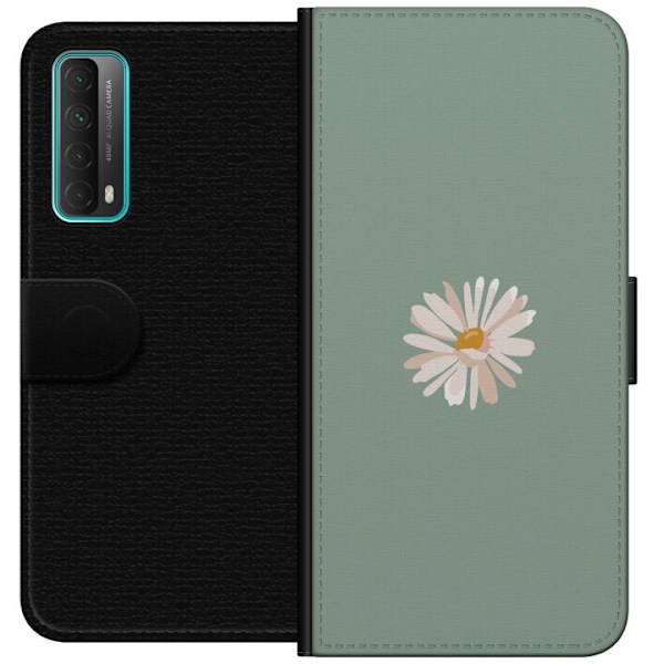 Huawei P smart 2021 Tegnebogsetui Grøn Minimalblomst - stilfu
