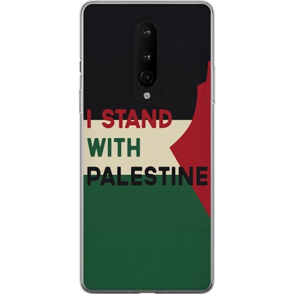 OnePlus 8 Genomskinligt Skal Stand with Palestine – solidaritetsdesign med starkt budskap