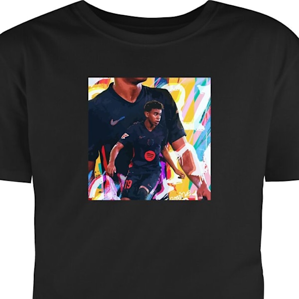 T-shirt til Voksen | Klassisk Voksen T-shirt Lamine Yamal sort XXL